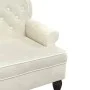 Banco con respaldo terciopelo color crema 119,5x64,5x75 cm de , Bancos - Ref: Foro24-372163, Precio: 198,59 €, Descuento: %