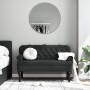 Schwarze Samtbank mit Rückenlehne, 119,5x64,5x75 cm. von , Banken - Ref: Foro24-372161, Preis: 212,78 €, Rabatt: %