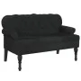 Banco con respaldo terciopelo negro 119,5x64,5x75 cm by , Banks - Ref: Foro24-372161, Price: 197,92 €, Discount: %