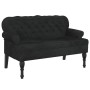 Schwarze Samtbank mit Rückenlehne, 119,5x64,5x75 cm. von , Banken - Ref: Foro24-372161, Preis: 212,78 €, Rabatt: %