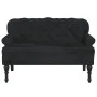 Schwarze Samtbank mit Rückenlehne, 119,5x64,5x75 cm. von , Banken - Ref: Foro24-372161, Preis: 197,92 €, Rabatt: %