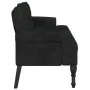 Schwarze Samtbank mit Rückenlehne, 119,5x64,5x75 cm. von , Banken - Ref: Foro24-372161, Preis: 197,92 €, Rabatt: %