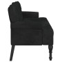 Schwarze Samtbank mit Rückenlehne, 119,5x64,5x75 cm. von , Banken - Ref: Foro24-372161, Preis: 212,78 €, Rabatt: %