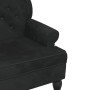 Schwarze Samtbank mit Rückenlehne, 119,5x64,5x75 cm. von , Banken - Ref: Foro24-372161, Preis: 212,78 €, Rabatt: %