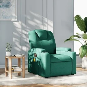 Sillón de masaje reclinable de tela verde oscuro by , Armchairs - Ref: Foro24-372383, Price: 207,81 €, Discount: %