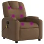 Sillón reclinable con masaje de tela marrón by , Armchairs - Ref: Foro24-372381, Price: 207,93 €, Discount: %