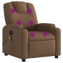 Sillón reclinable con masaje de tela marrón by , Armchairs - Ref: Foro24-372381, Price: 211,56 €, Discount: %