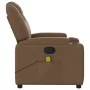 Sillón reclinable con masaje de tela marrón by , Armchairs - Ref: Foro24-372381, Price: 207,93 €, Discount: %