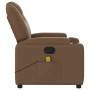 Sillón reclinable con masaje de tela marrón by , Armchairs - Ref: Foro24-372381, Price: 211,56 €, Discount: %