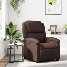Sillón reclinable de cuero sintético marrón by , Armchairs - Ref: Foro24-371777, Price: 220,44 €, Discount: %