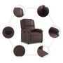 Sillón reclinable de cuero sintético marrón by , Armchairs - Ref: Foro24-371777, Price: 220,44 €, Discount: %