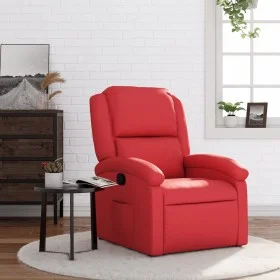 Sillón reclinable de cuero sintético rojo by , Armchairs - Ref: Foro24-371780, Price: 195,86 €, Discount: %