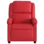 Sillón reclinable de cuero sintético rojo de , Sillones - Ref: Foro24-371780, Precio: 196,04 €, Descuento: %