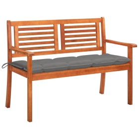 2-Sitzer-Gartenbank aus massivem Eukalyptusholz und Kissen 120 cm von , Gartenbänke - Ref: Foro24-3060985, Preis: 202,14 €, R...