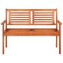 2-Sitzer-Gartenbank aus massivem Eukalyptusholz und Kissen 120 cm von , Gartenbänke - Ref: Foro24-3060985, Preis: 202,14 €, R...