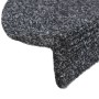 Alfombrilla escaleras 15ud tela punzonada gris oscuro 56x17x3cm de vidaXL, Alfombrillas para escalones - Ref: Foro24-132691, ...