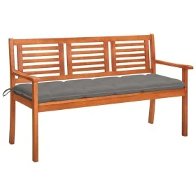 3 seater garden bench solid eucalyptus wood and cushion 150 cm by , garden benches - Ref: Foro24-3061012, Price: 194,76 €, Di...