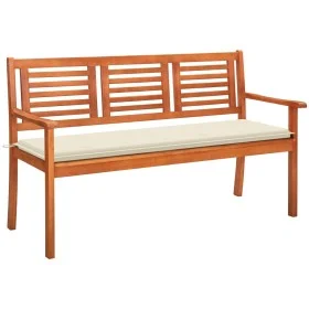 3-seater garden bench and solid eucalyptus wood cushion 150 cm by , garden benches - Ref: Foro24-3060998, Price: 187,83 €, Di...