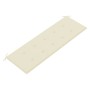 Banco de jardín 3 plazas y cojín madera maciza eucalipto 150 cm de , Bancos de jardín - Ref: Foro24-3060998, Precio: 190,71 €