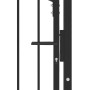 Puerta de cerca con cerradura Negro 100 x 175 cm