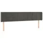 Dark gray velvet headboard with LED 203x16x78/88 cm by , Headboards and footboards - Ref: Foro24-3123303, Price: 75,37 €, Dis...