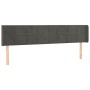 Dunkelgraues Samtkopfteil mit LED 203x16x78/88 cm von , Kopf- und Fußteile - Ref: Foro24-3123303, Preis: 77,74 €, Rabatt: %
