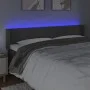 Dark gray velvet headboard with LED 203x16x78/88 cm by , Headboards and footboards - Ref: Foro24-3123303, Price: 75,37 €, Dis...