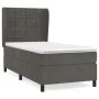 Box spring bed with dark gray velvet mattress 100x200 cm by , Beds and slatted bases - Ref: Foro24-3129196, Price: 342,05 €, ...