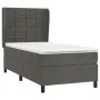 Box spring bed with dark gray velvet mattress 100x200 cm by , Beds and slatted bases - Ref: Foro24-3129196, Price: 342,05 €, ...