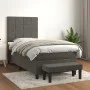 Cama box spring con colchón terciopelo gris oscuro 100x200 cm de , Camas y somieres - Ref: Foro24-3137828, Precio: 355,21 €, ...