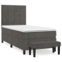 Boxspringbett mit dunkelgrauer Samtmatratze 100x200 cm von , Betten und Lattenroste - Ref: Foro24-3137828, Preis: 375,51 €, R...