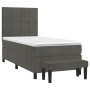 Boxspringbett mit dunkelgrauer Samtmatratze 100x200 cm von , Betten und Lattenroste - Ref: Foro24-3137828, Preis: 375,51 €, R...