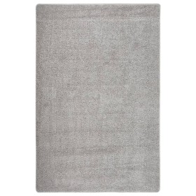 Alfombra peluda antideslizante gris claro 200x290 cm