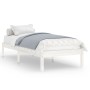 Weißer Einzelbettrahmen aus Massivholz, 90 x 190 cm von , Betten und Lattenroste - Ref: Foro24-809983, Preis: 61,03 €, Rabatt: %