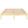 Solid pine wood bed frame 140x190 cm by , Beds and slatted bases - Ref: Foro24-809997, Price: 75,73 €, Discount: %