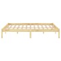 Solid pine wood bed frame 140x190 cm by , Beds and slatted bases - Ref: Foro24-809997, Price: 75,73 €, Discount: %