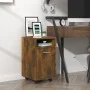 Zusatzgarderobe auf Rädern aus geräuchertem Eichensperrholz, 33 x 38 x 60 cm von , Schließfächer und Lagerschränke - Ref: For...