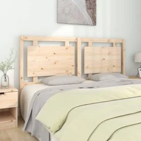 Solid pine wood bed headboard 165.5x4x100 cm by , Headboards and footboards - Ref: Foro24-817950, Price: 58,50 €, Discount: %