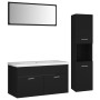Black engineered wood bathroom furniture set by , Bathroom furniture - Ref: Foro24-3071154, Price: 334,43 €, Discount: %