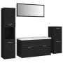 Black chipboard bathroom furniture set by , Bathroom furniture - Ref: Foro24-3071109, Price: 365,87 €, Discount: %