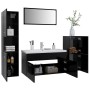 Conjunto de muebles de baño aglomerado negro de , Muebles de baño - Ref: Foro24-3071109, Precio: 374,45 €, Descuento: %