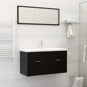 Schwarzes Badezimmermöbelset aus Holzwerkstoff von , Badezimmermöbel - Ref: Foro24-3071334, Preis: 339,20 €, Rabatt: %