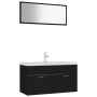 Schwarzes Badezimmermöbelset aus Holzwerkstoff von , Badezimmermöbel - Ref: Foro24-3071334, Preis: 355,62 €, Rabatt: %