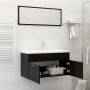 Schwarzes Badezimmermöbelset aus Holzwerkstoff von , Badezimmermöbel - Ref: Foro24-3071334, Preis: 355,62 €, Rabatt: %