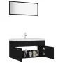 Schwarzes Badezimmermöbelset aus Holzwerkstoff von , Badezimmermöbel - Ref: Foro24-3071334, Preis: 347,12 €, Rabatt: %
