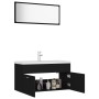 Schwarzes Badezimmermöbelset aus Holzwerkstoff von , Badezimmermöbel - Ref: Foro24-3071334, Preis: 355,62 €, Rabatt: %