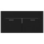 Black engineered wood bathroom furniture set by , Bathroom furniture - Ref: Foro24-3071334, Price: 355,62 €, Discount: %