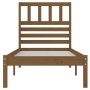 Estructura cama sin colchón madera pino marrón miel 100x200 cm
