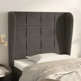 Headboard with dark gray velvet ears 103x23x118/128 cm by , Headboards and footboards - Ref: Foro24-3117999, Price: 75,01 €, ...