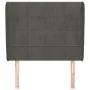 Headboard with dark gray velvet ears 103x23x118/128 cm by , Headboards and footboards - Ref: Foro24-3117999, Price: 75,01 €, ...